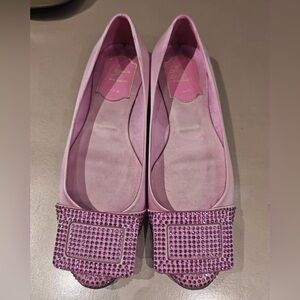 Roger Vivier Pink Embellished Flats